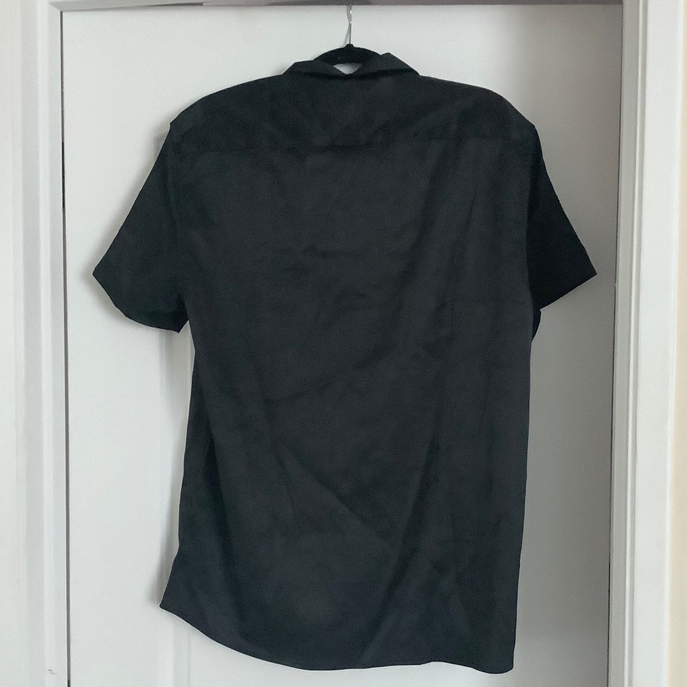 Black button up  t-shirt